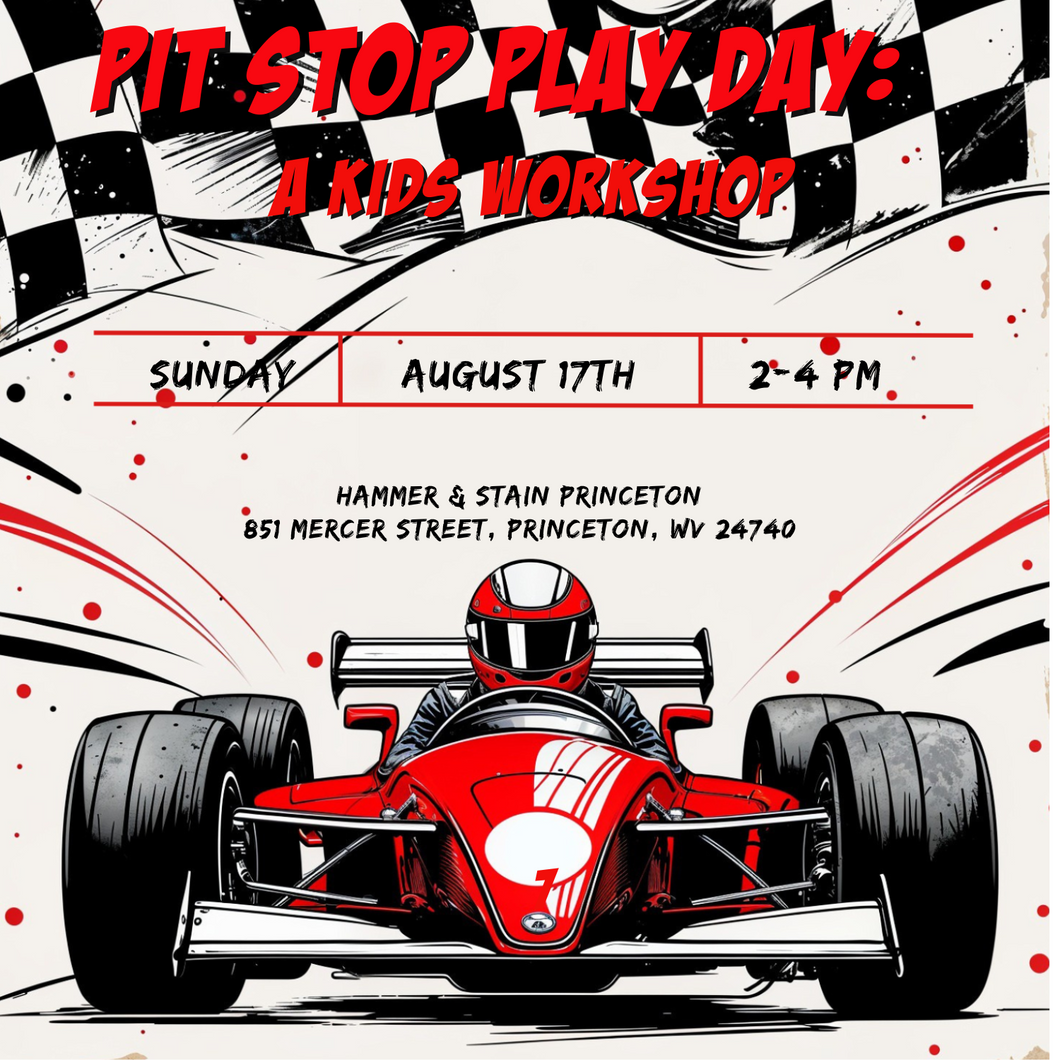 08/17/25 Pit Stop Play Day: A Kids Workshop 2:00 PM