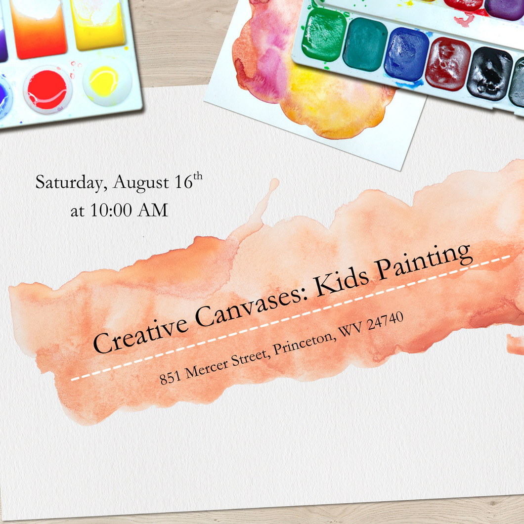 08/16/25 Creative Canvases: Kids Painting Workshop 10 AM
