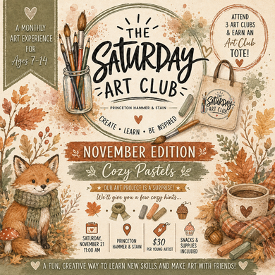 11/21/26 The Saturday Art Club: November Edition Cozy Pastels 11:00 AM