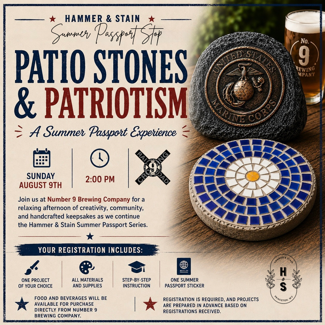 8/09/26 Patio Stones & Patriotism: A Summer Passport Experience 6:00 PM