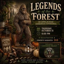 10/15/26 Legends of the Forest: An Appalachian Sasquatch Experience 6:00 PM