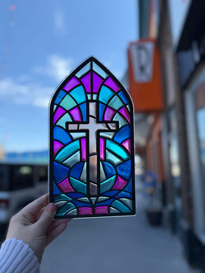 06/25/25 Private Workshop: Faith & Light – Faux Stained Glass Crosses 6:00 PM