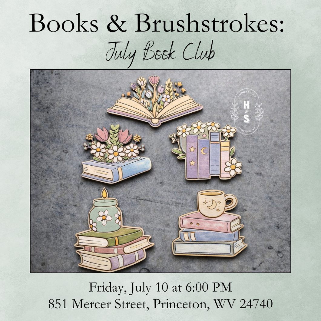 7/10/26 Books & Brushstrokes: July Book Club 6:00 PM