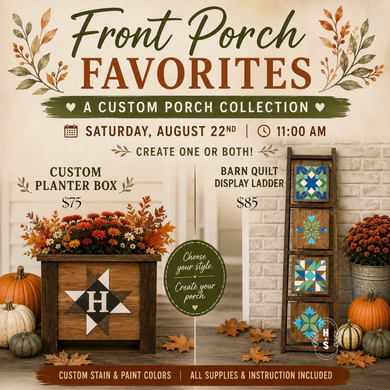08/22/26 Front Porch Favorites: A Custom Porch Collection 11:00 AM