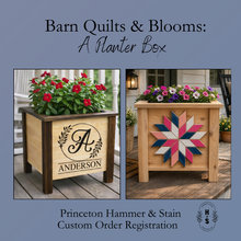 Barn Quilts & Blooms — Custom Order Registration