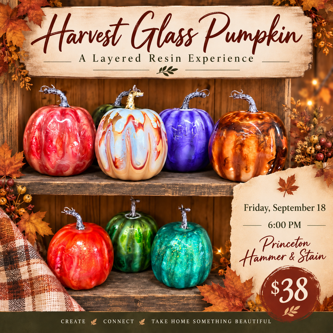 09/18/26 Harvest Glass Pumpkin: A Layered Resin Experience 6:00 PM