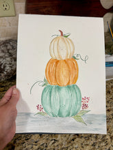 09/02/25 Watercolor Whimsy: Pumpkin Trio 6:00 PM