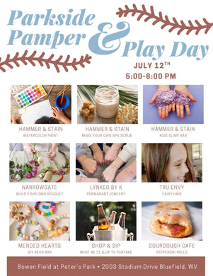 07/12/25 Parkside Pamper & Play Day 5-8 PM at Bowen Field