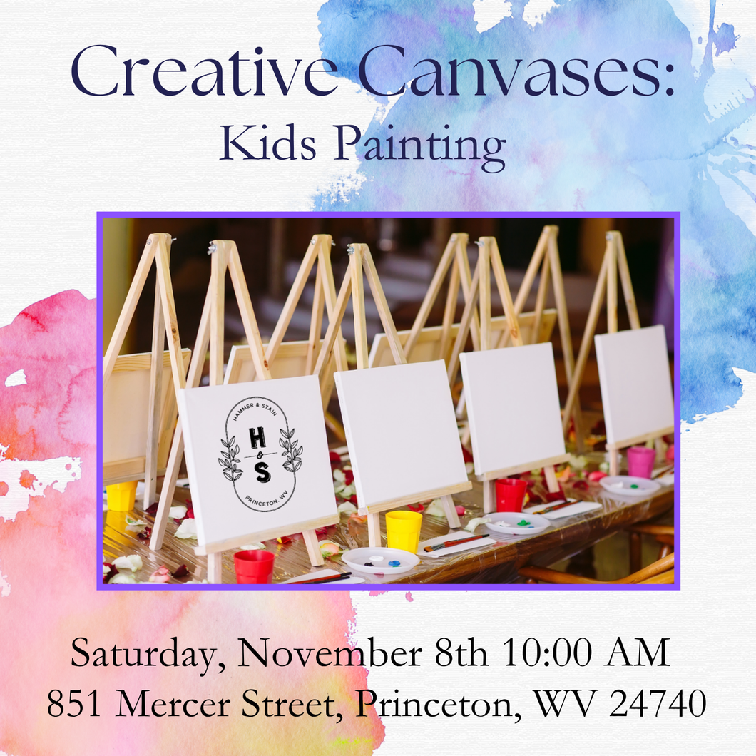 11/08/25 Creative Canvases: Kids Painting Class 10 AM