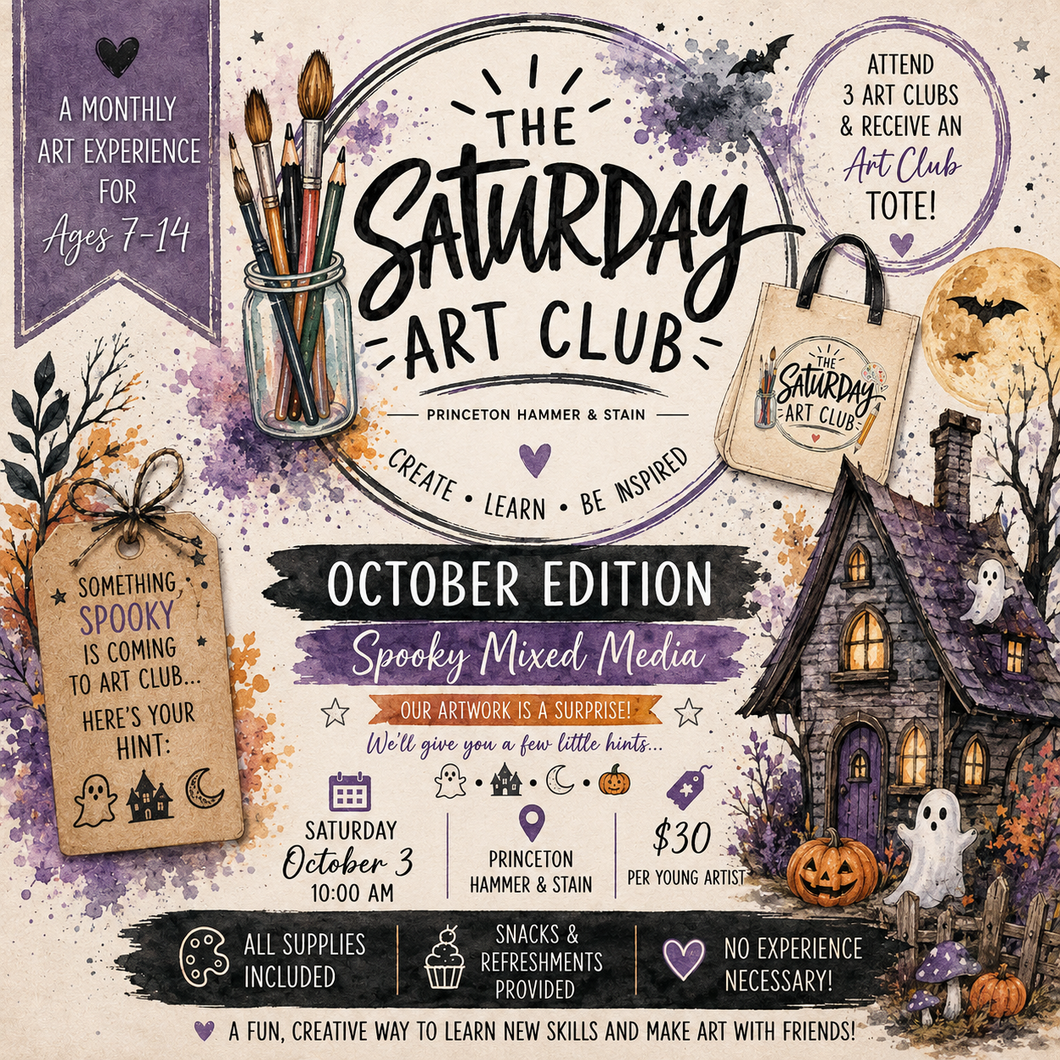 10/03/26 The Saturday Art Club: October Edition Spooky Mixed Media 10:00 AM
