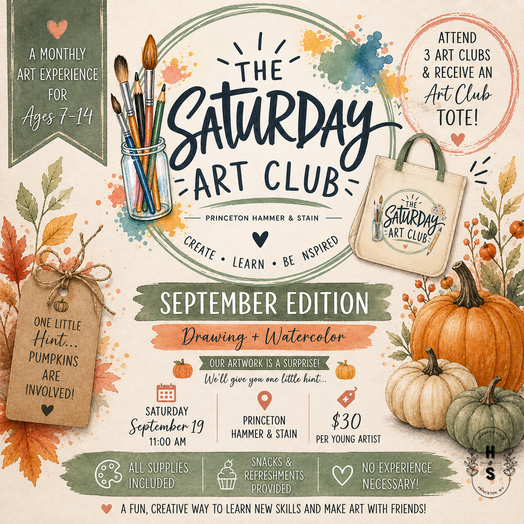 09/19/26 The Saturday Art Club: September Edition 11:00 AM