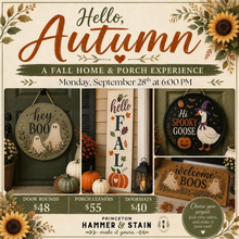 09/28/26 Hello, Autumn: A Fall Home & Porch Experience 6:00 PM
