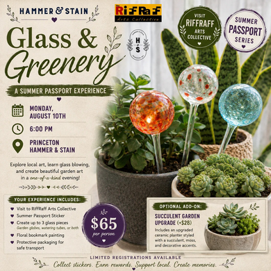 8/10/26 Glass & Greenery: A Summer Passport Experience 6:00 PM