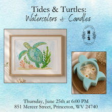 6/25/26 Tides & Turtles: Watercolor & Candles 6:00 PM