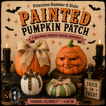 10/01/26 Painted Pumpkin Patch: A Halloween Pumpkin Painting Experience 6:00 PM