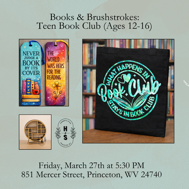 3/27/26 Books & Brushstrokes: Teen Book Club (Ages 12-16)