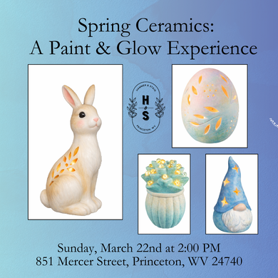 3/22/26 Spring Ceramics: A Paint & Glow Experience 2:00 PM