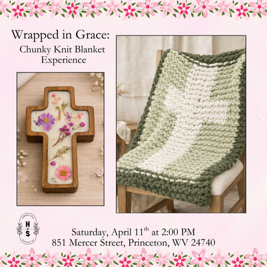 4/11/26 Wrapped in Grace: A Chunky Knit Blanket Experience 2:00 PM