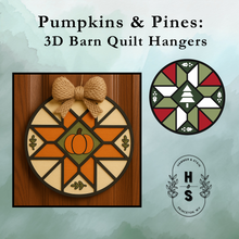 Pumpkins & Pines: 3D Barn Quilt Door Hangers – To-Go Edition