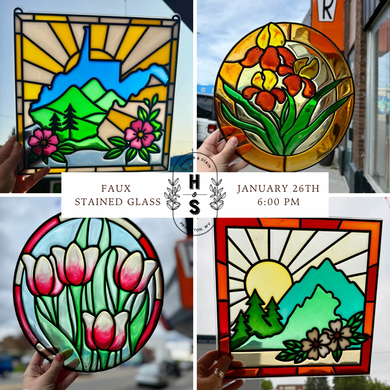 1/26/26 Bloom & Light: Faux Stained Glass Experience 6:00 PM