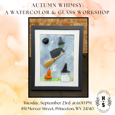 09/23/25 🍁 Autumn Whimsy: A Watercolor & Glass Workshop 6:00 PM